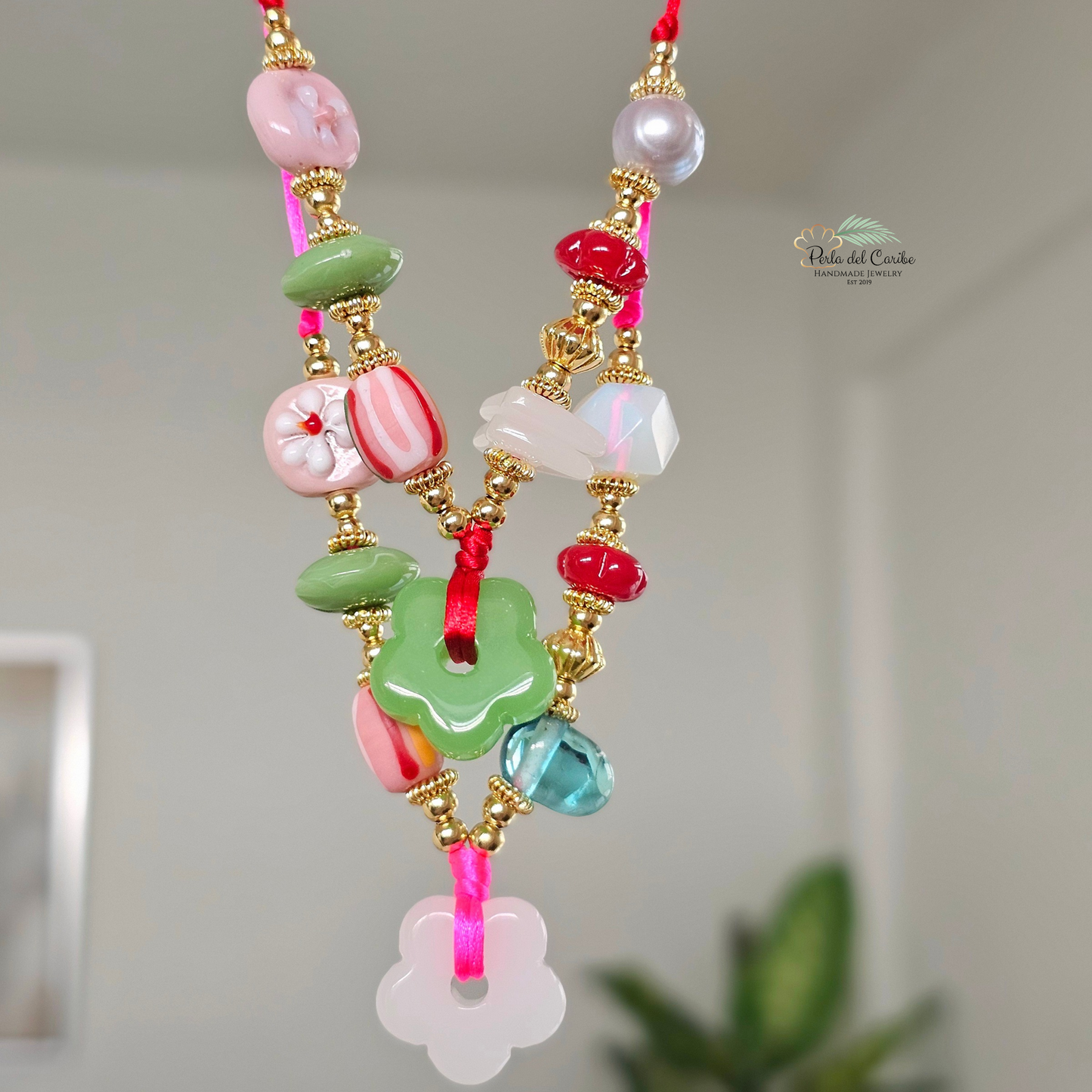 Flower Cord Necklace