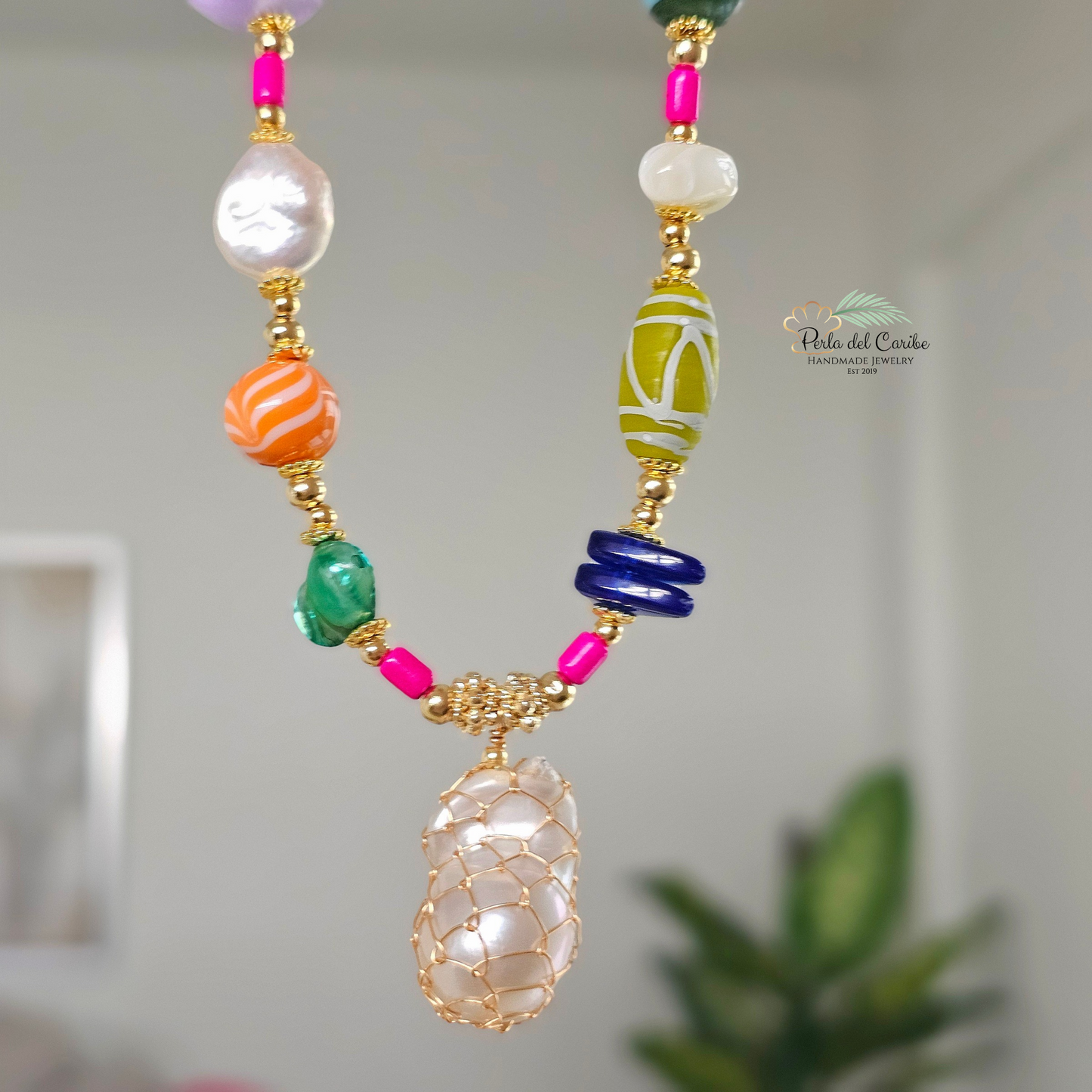 Baroque Pearl Wire Necklace