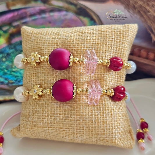 Burgandy Glam Bracelet