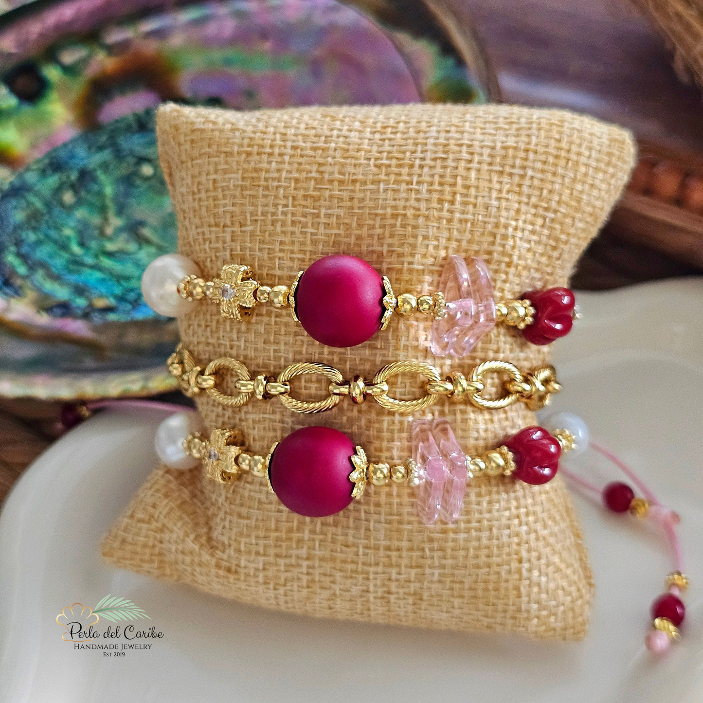 Burgandy Glam Bracelet