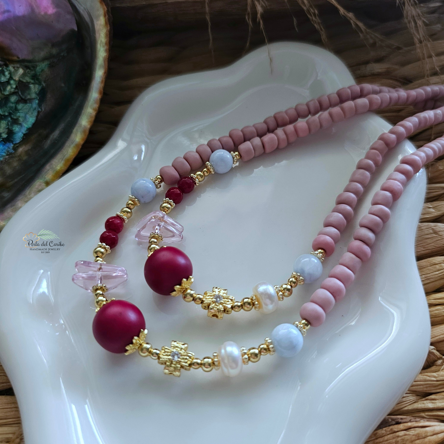 Burgundy Glam Necklace