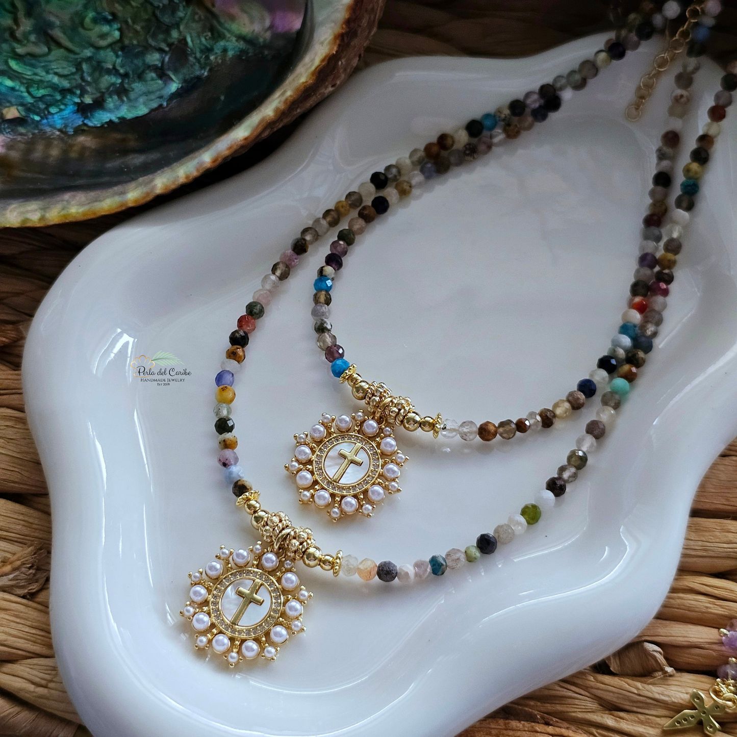 Madre Perla Gemstone Necklace