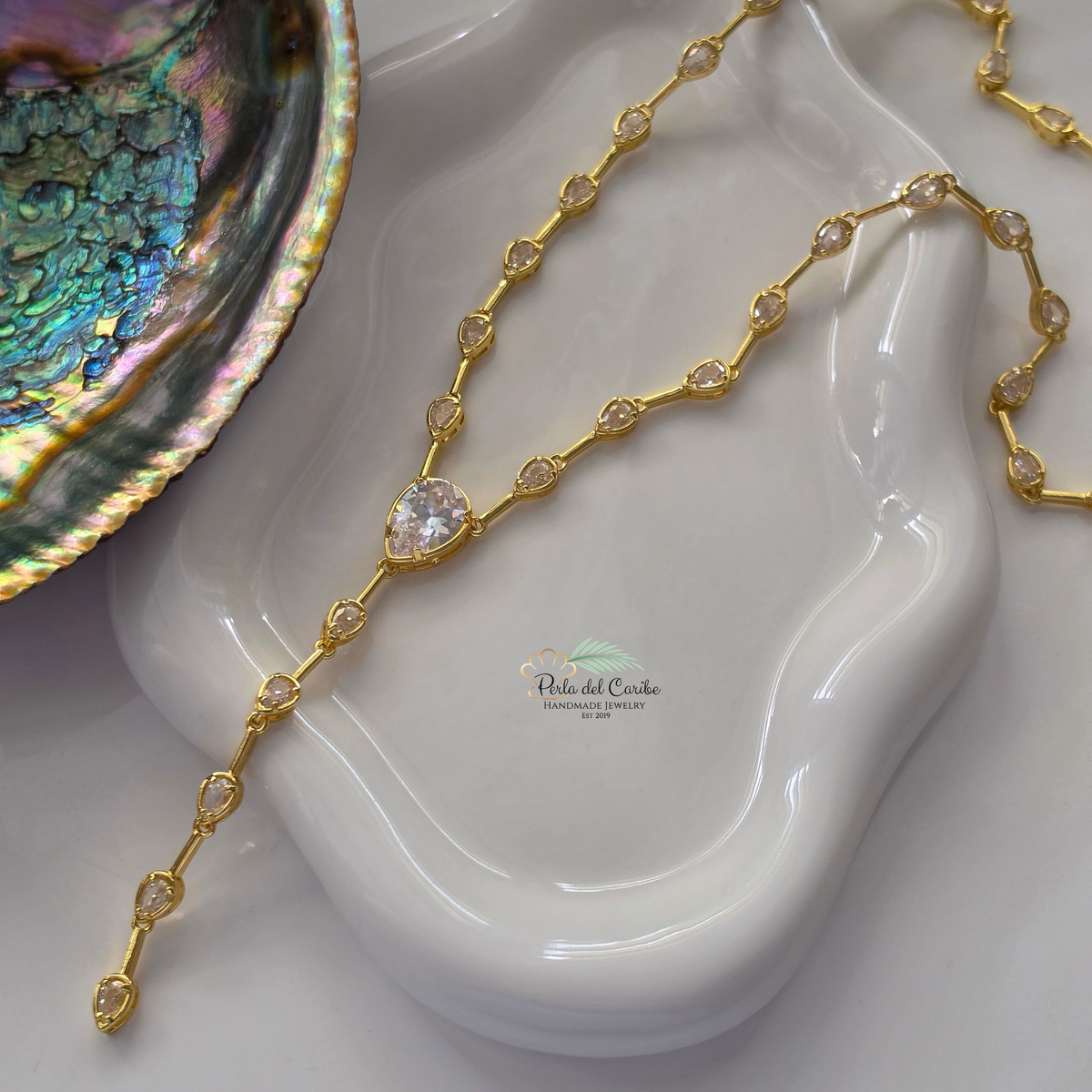 Teardrop Lariat Necklace