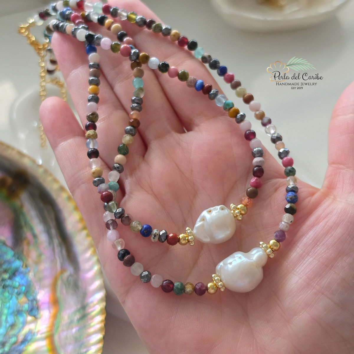 Gemstone Baroque Necklace