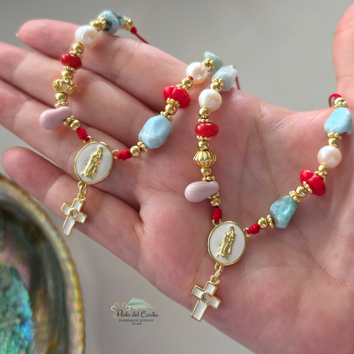 Guadalupe Larimar Cord Necklace