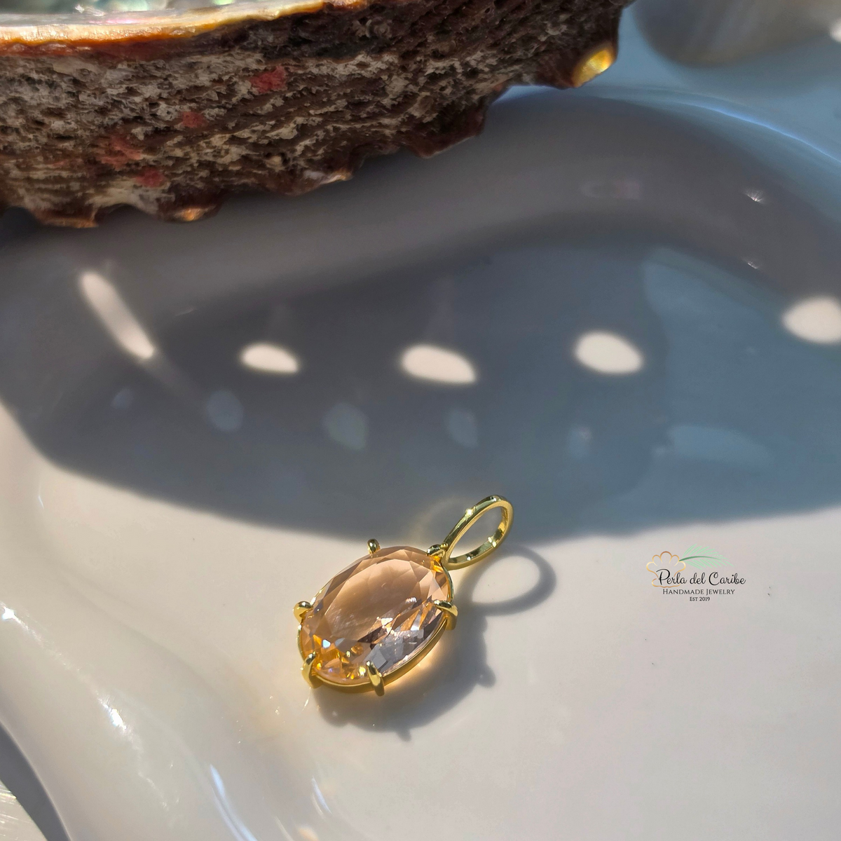 Classic Oval Zirconia Charm