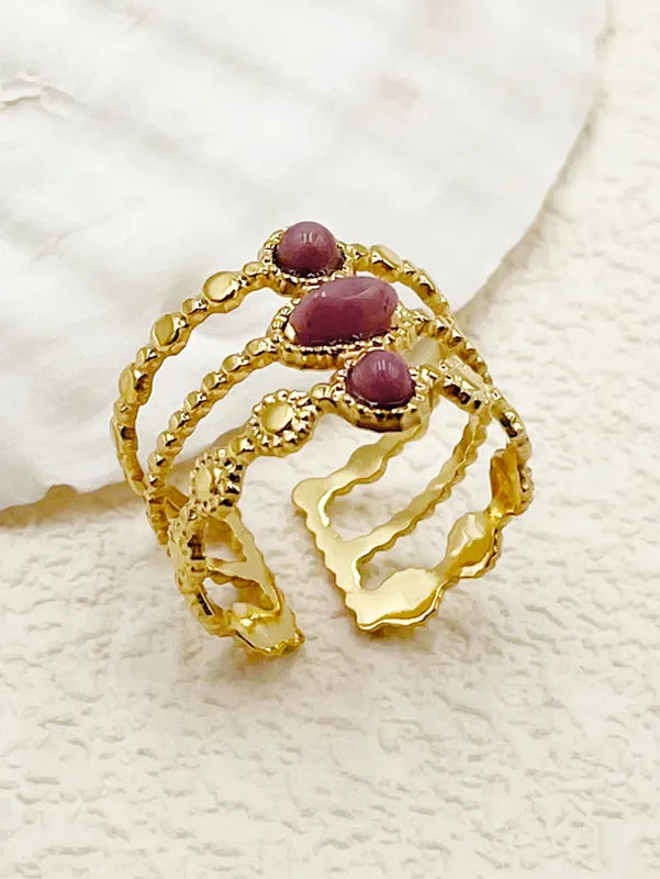 Vintage Pink Triple Ring