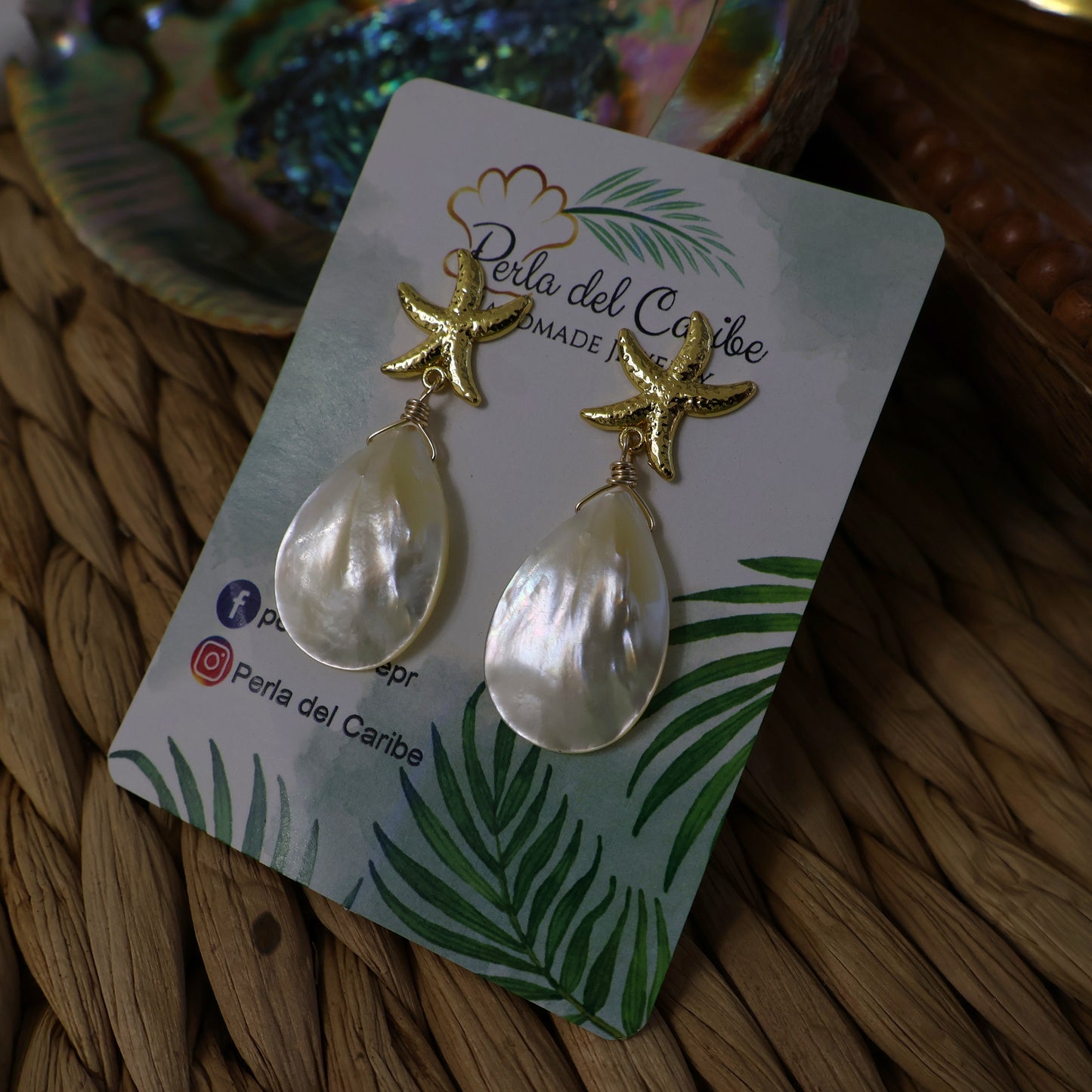 Madre Perla Starfish Earrings