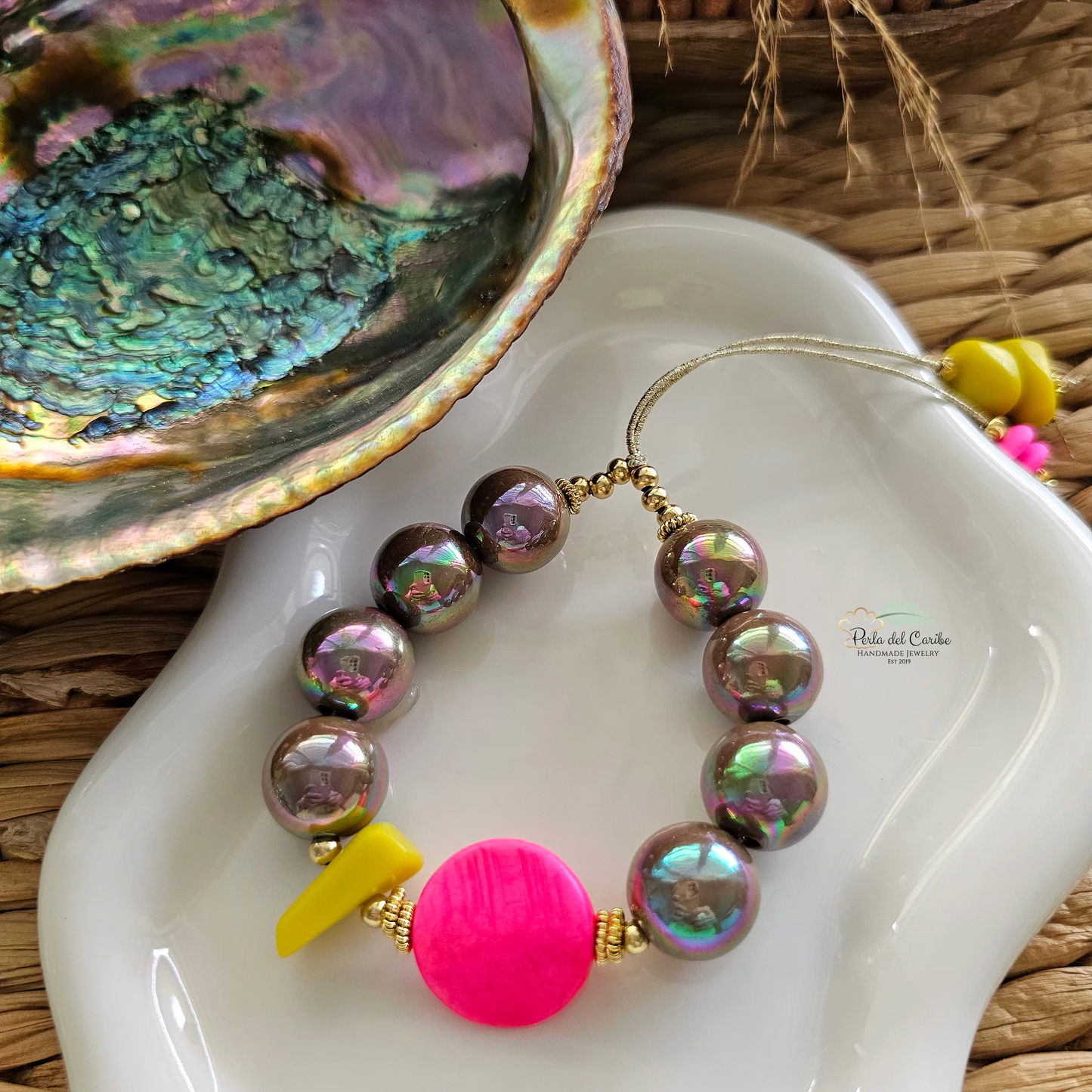 Bubble Gum Elastic Bracelet