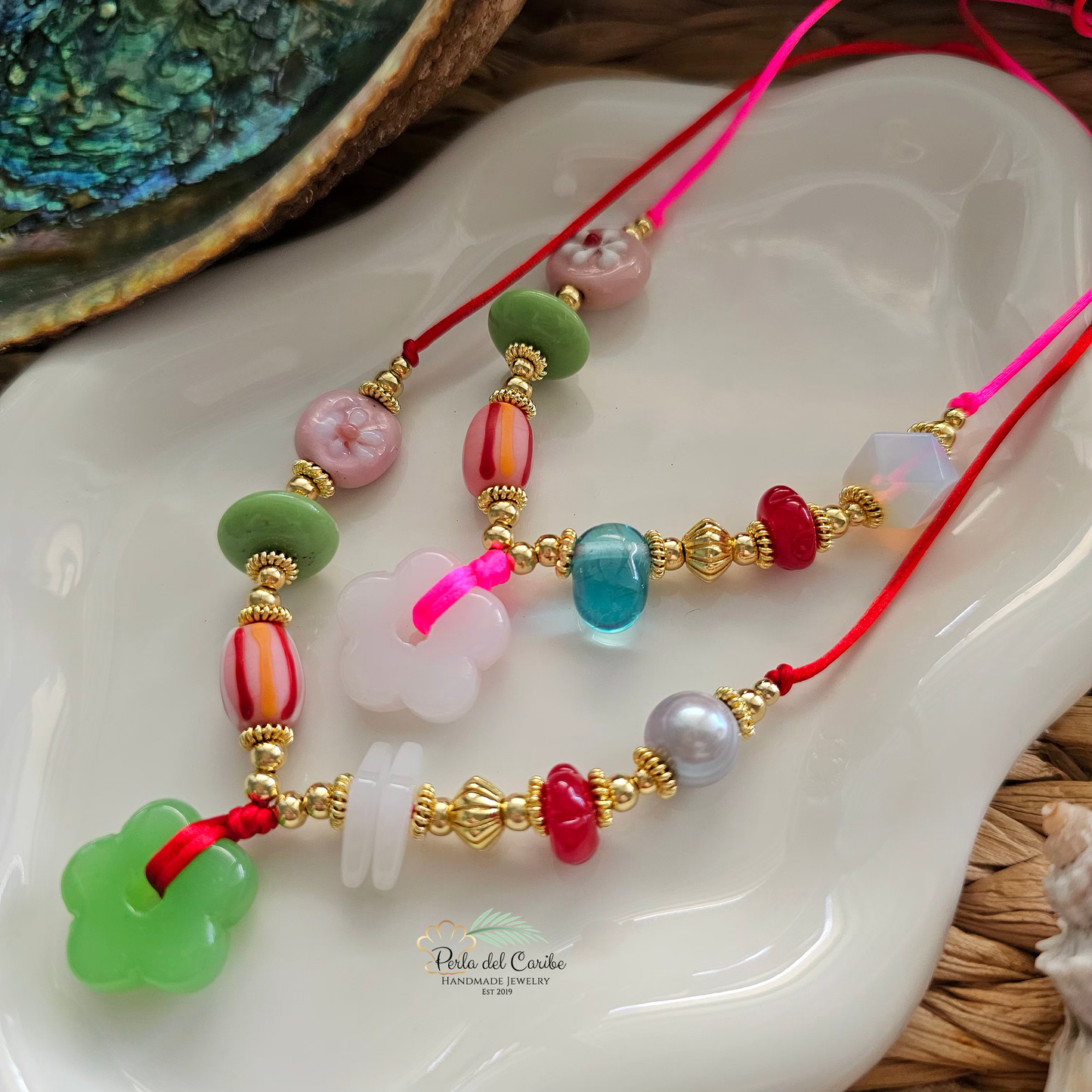 Flower Cord Necklace