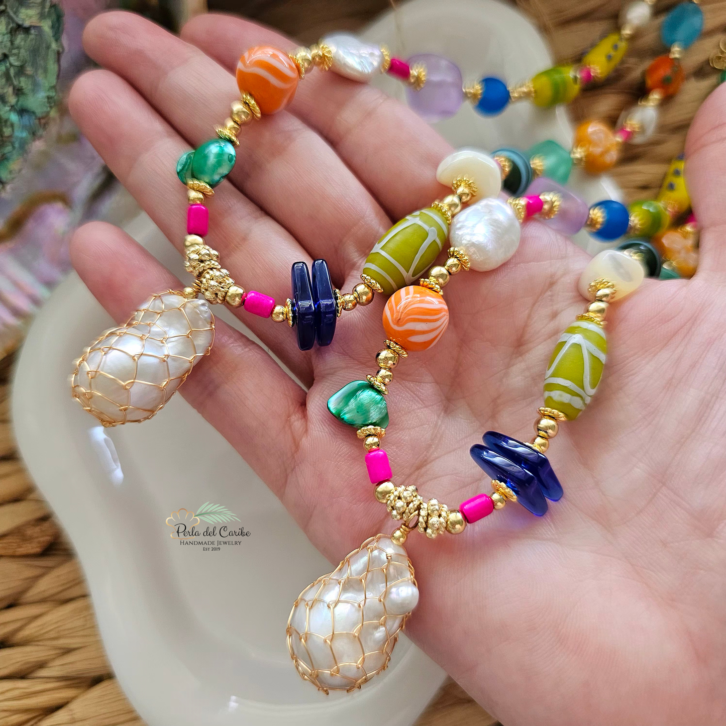 Baroque Pearl Wire Necklace