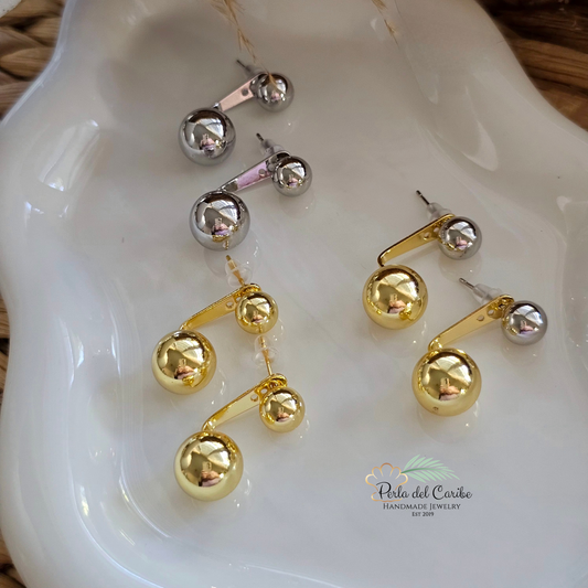 Round Ball Stud Earrings