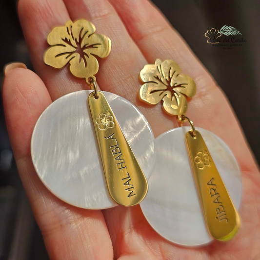 Mal Hablá / Jibará Hibiscus Earrings